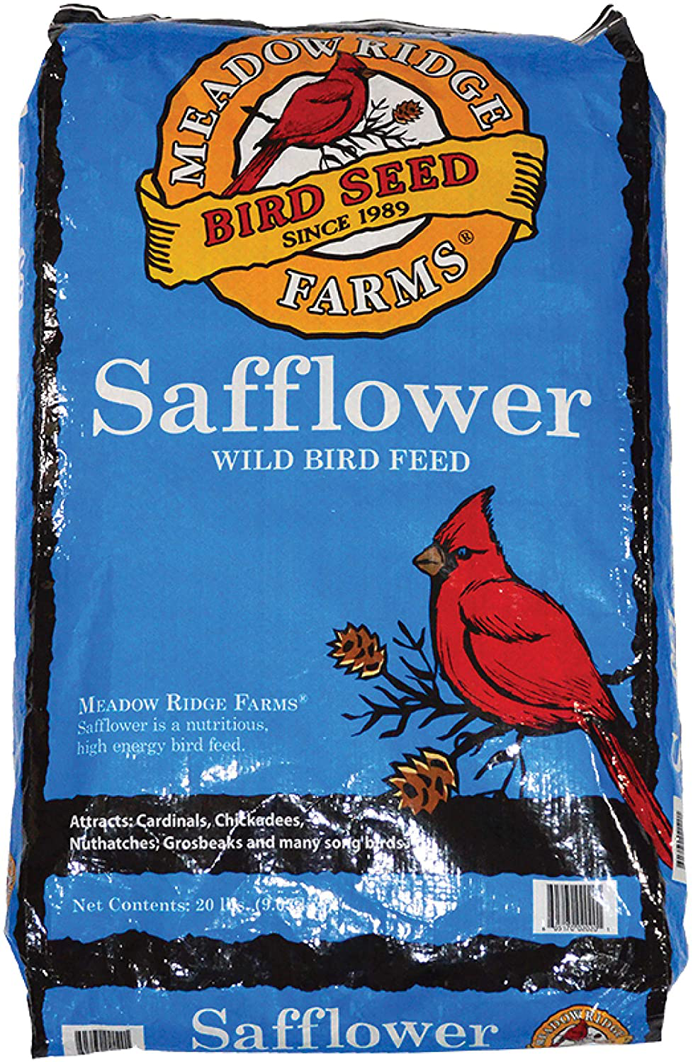 Meadow Ridge Farms Safflower Bird Feed Animals & Pet Supplies > Pet Supplies > Bird Supplies > Bird Food Meadow Ridge Farms 20 Pound (Pack of 1)  