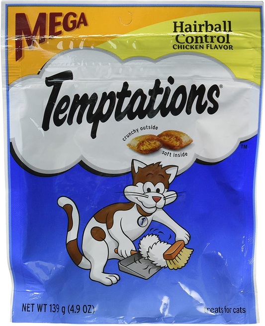 Whiskas Temptations Hairball Control Chicken Flavor Cat Treats 4.9 Oz by Mars (3-Pack Bundle) Animals & Pet Supplies > Pet Supplies > Cat Supplies > Cat Treats MARS Inc   