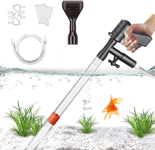 STARROAD-TIM Fish Tank Gravel Cleaner Newly Upgraded Fish Tank Water Changer with Air Pressure Button Long Nozzle Water Flow Controller for Fish Tank Cleaning Gravel and Sand Animals & Pet Supplies > Pet Supplies > Fish Supplies > Aquarium Cleaning Supplies STARROAD-TIM   