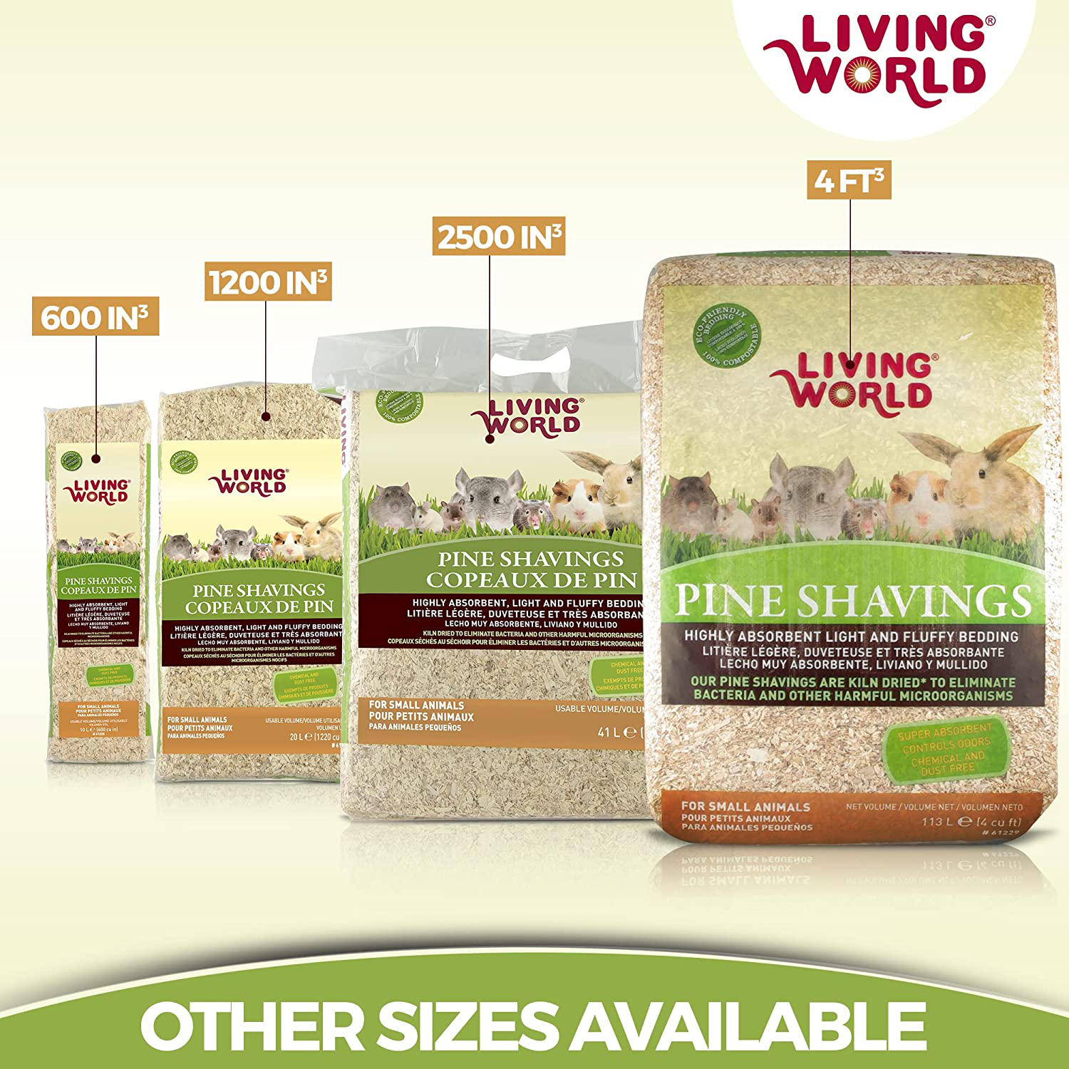 Living World Pine Shavings, 1220-Cubic Inch Animals & Pet Supplies > Pet Supplies > Small Animal Supplies > Small Animal Bedding Living World   