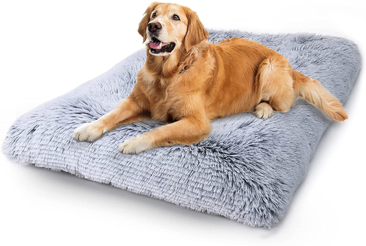 Vonabem Dog Bed Crate Pad, Deluxe Plush Soft Pet Beds, Washable Anti-Slip Dog Crate Bed for Large Medium Small Dogs and Cats,Dog Mats for Sleeping and anti Anxiety, Fulffy Kennel Pad Animals & Pet Supplies > Pet Supplies > Dog Supplies > Dog Beds Vonabem Grey 48IN(48*29inch） 