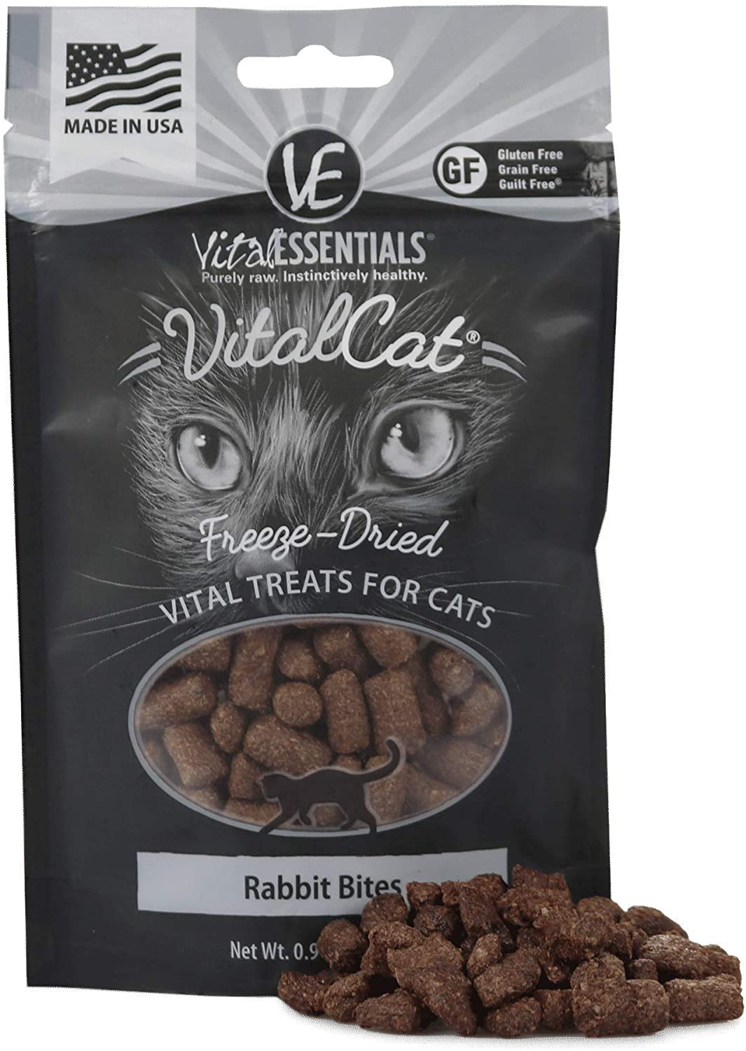 Vital Essentials Vital Cat Freeze-Dried Cat Treats - All Natural - Resealable Bag Animals & Pet Supplies > Pet Supplies > Cat Supplies > Cat Treats Vital Essentials Rabbit  