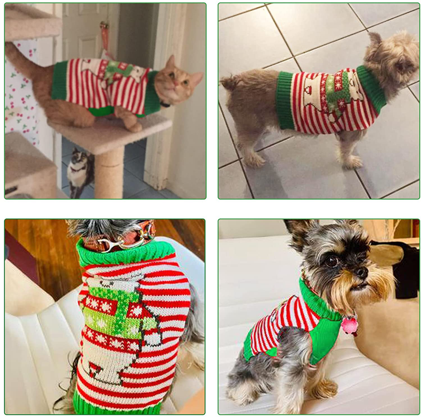 DOGGYZSTYLE Pet Dog Sweaters Cute Animal Printed Winter Warm Puppy Knitted Clothes Cat Jumpers Jacket Coat Apparel