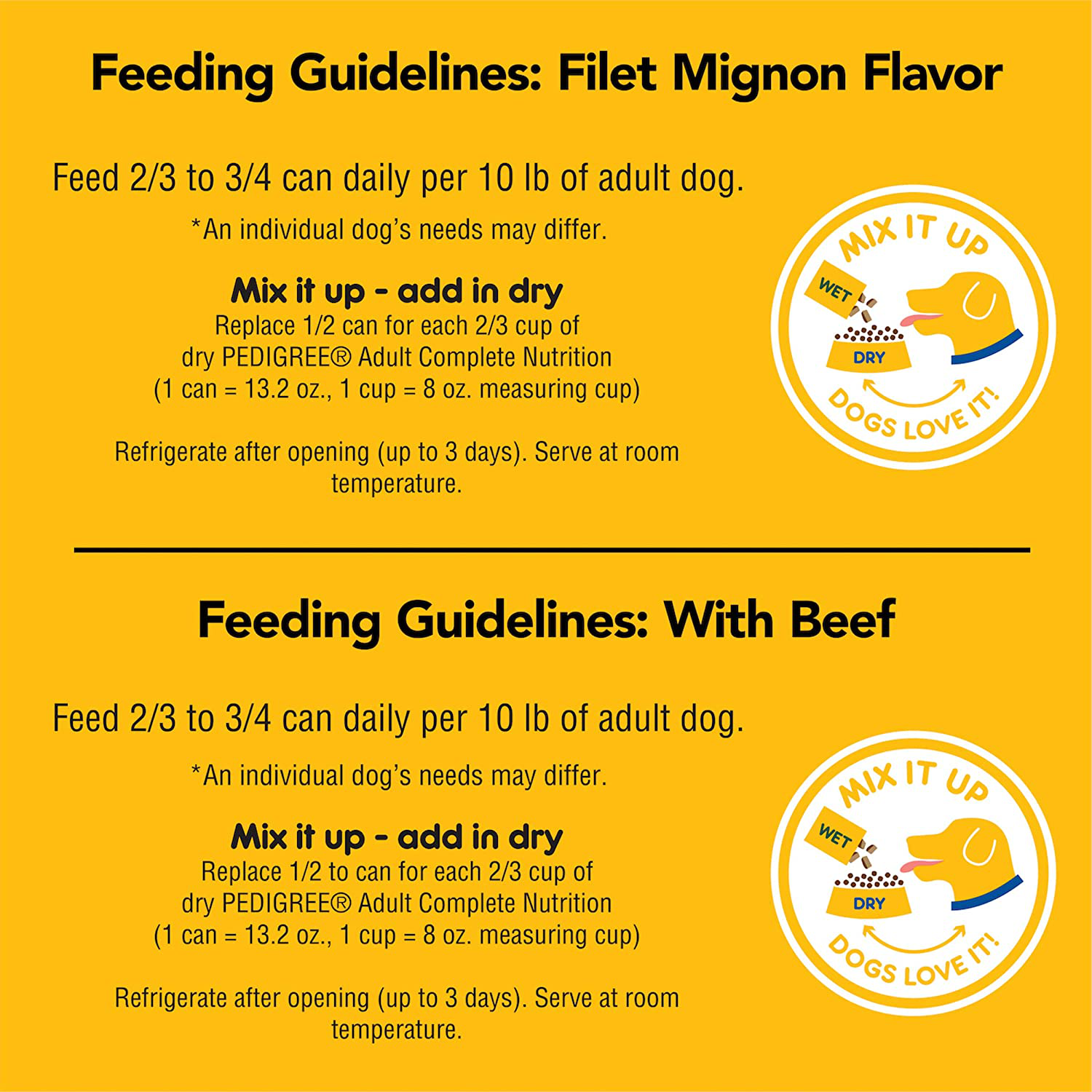 PEDIGREE Chopped Ground Dinner Adult Canned Soft Wet Meaty Dog Food Filet Mignon Flavor & with Beef Variety Pack, (12) 13.2 Oz. Cans Animals & Pet Supplies > Pet Supplies > Bird Supplies > Bird Treats Pedigree   