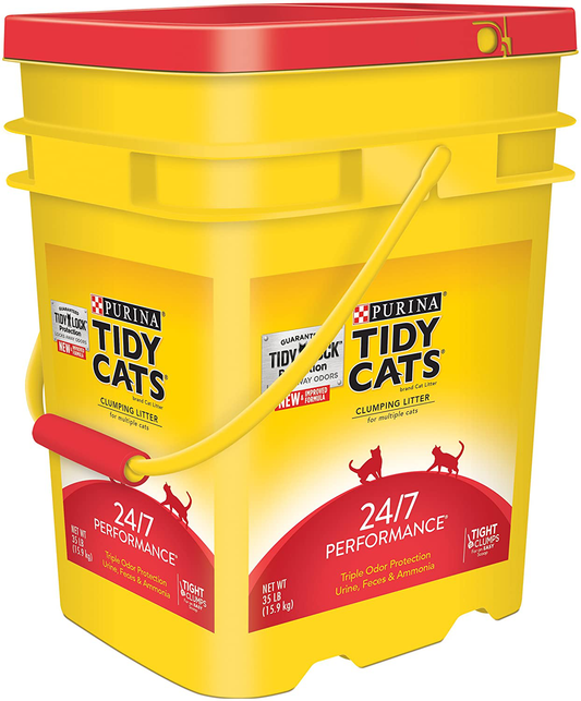 Purina Tidy Cats Clumping Litter 24/7 Performance for Multiple Cats 35 Lb. Pail (35 Lb - 2 Pails) Animals & Pet Supplies > Pet Supplies > Cat Supplies > Cat Litter By Purina Tidy Cats   