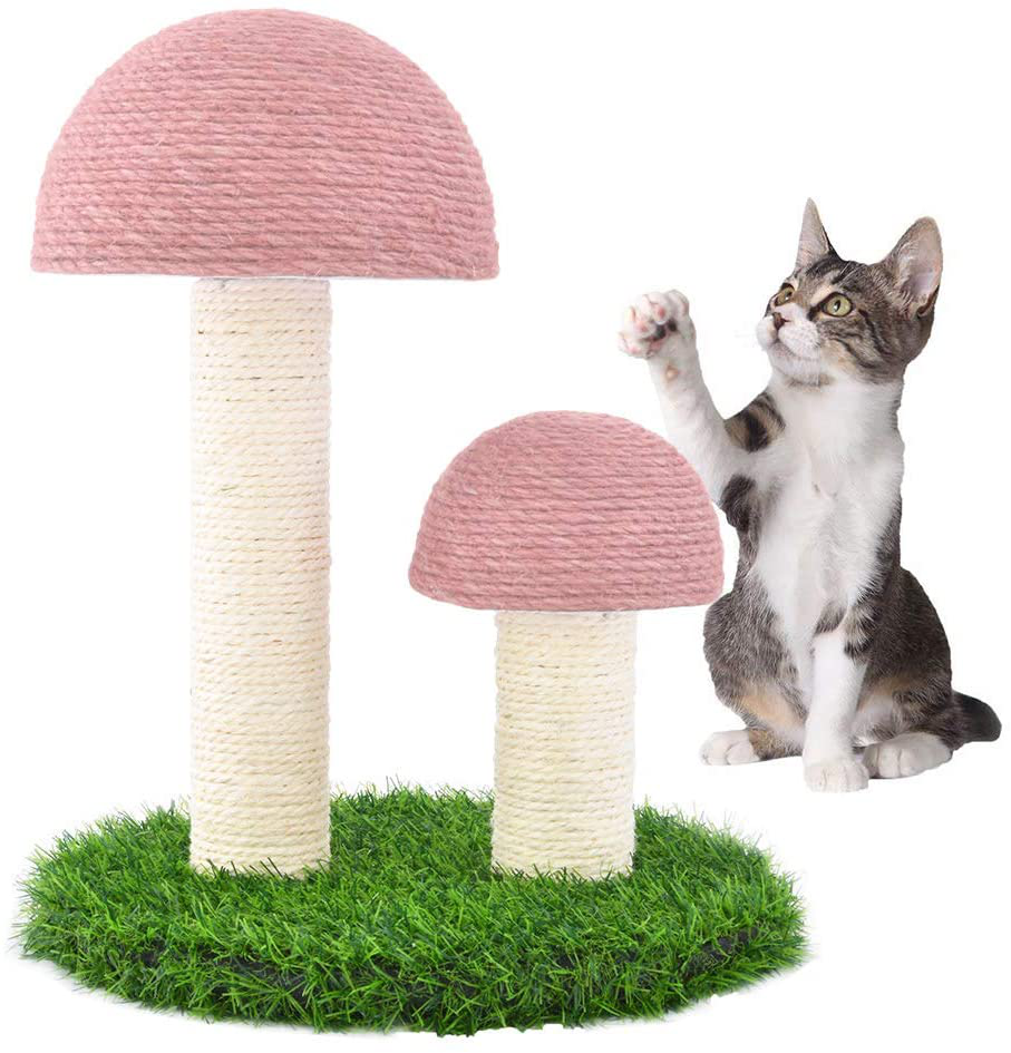 Suvuo Cat Scratching Post, Mushroom Scratching Post for Kittens & Cat, Natural Sisal Cat Scratchers for Indoor Cats Animals & Pet Supplies > Pet Supplies > Cat Supplies > Cat Furniture Suvuo   