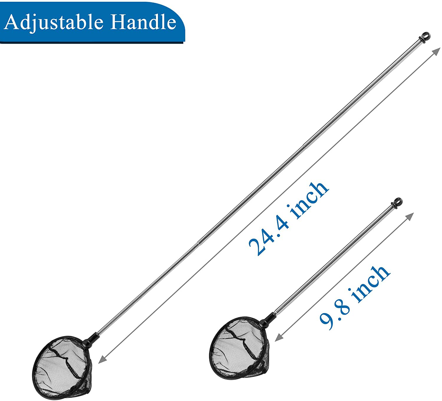 Mogoko Fine Mesh Telescopic Aquarium Fish Net with Extendable Long Handle for Fish Tank Animals & Pet Supplies > Pet Supplies > Fish Supplies > Aquarium Fish Nets Mogoko   