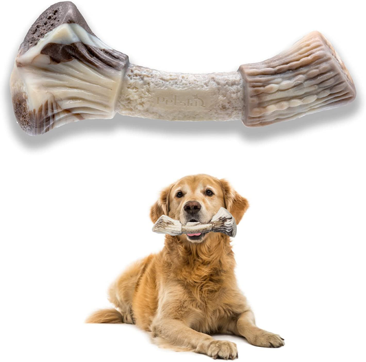 Petsla Dog Chew Toys for Aggressive Chewers Large Breed Indestructible Hard Nylon Dog Bone Toy Durable Dog Chew Toy Dog Teething Toy for Large Medium Small Dogs Animals & Pet Supplies > Pet Supplies > Dog Supplies > Dog Toys PETSLA   