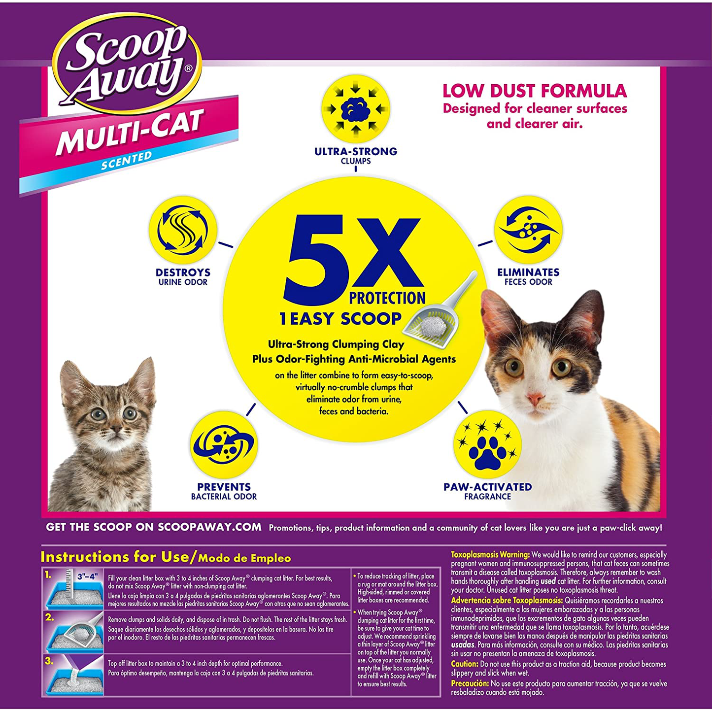 Scoop Away Multi-Cat, Scented Cat Litter, 38 Pounds (1)