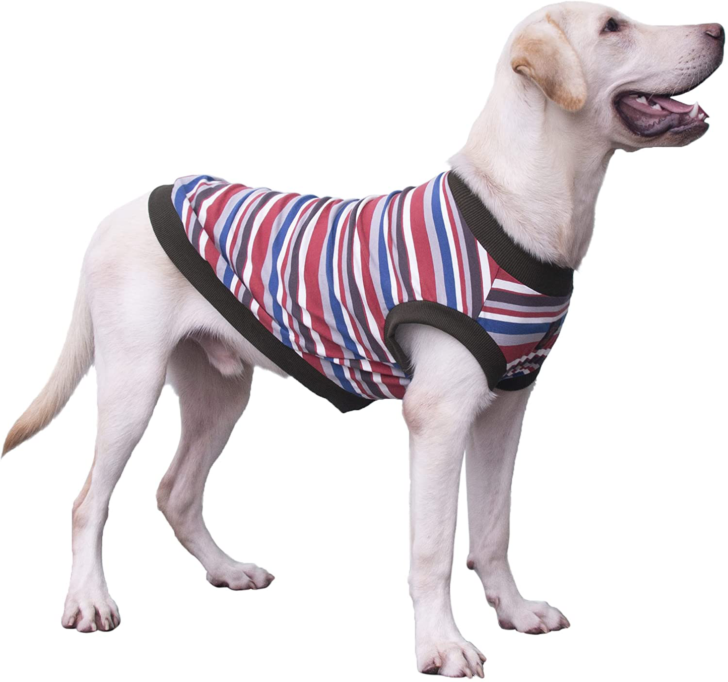ARUNNERS Dog Striped T-Shirts Tank Vest Breathable Shirts Sleeveless Tank Top for Large Pet Dogs Boys and Girls Animals & Pet Supplies > Pet Supplies > Dog Supplies > Dog Apparel ARUNNERS Red 8X-Large 