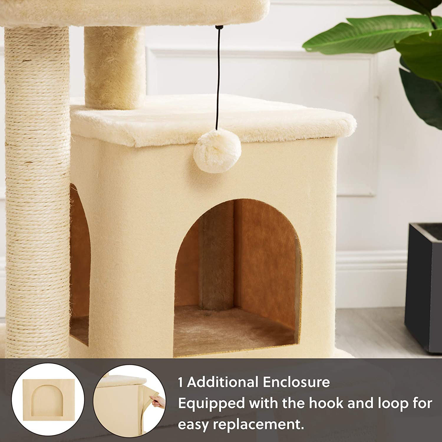 Lesure Cat Tree for Indoor Cats - Large Cat Tower Condos with Scratching Post and Platform, Multi-Level Pet Play House Stable Kitty Furniture, 34 Inches Tall Animals & Pet Supplies > Pet Supplies > Cat Supplies > Cat Furniture LE SURE   