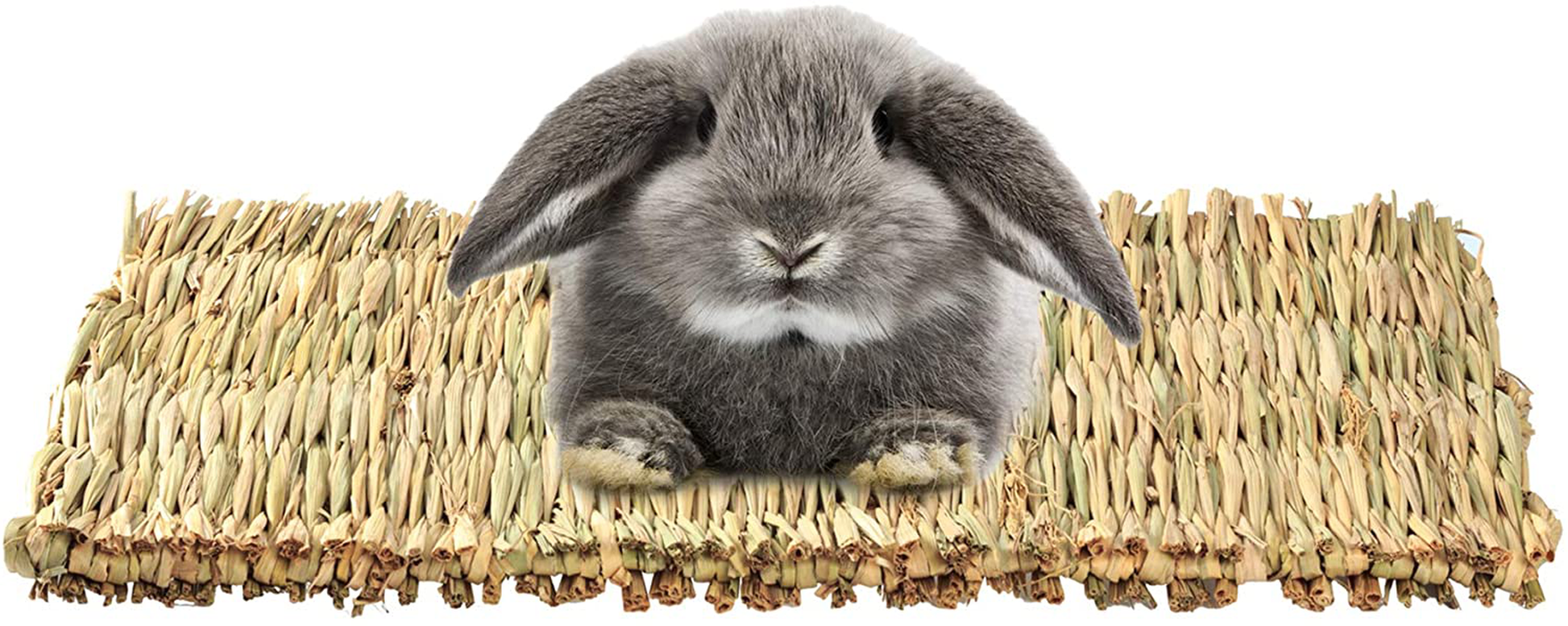 SWSTINLING 3 Pack Rabbit Bunny Mat, Natural Straw Woven Grass Bed Mat Chew Toy Bed for Small Animal like Guinea Pig Parrot Rabbit Bunny Hamster Animals & Pet Supplies > Pet Supplies > Small Animal Supplies > Small Animal Bedding SWSTINLING   