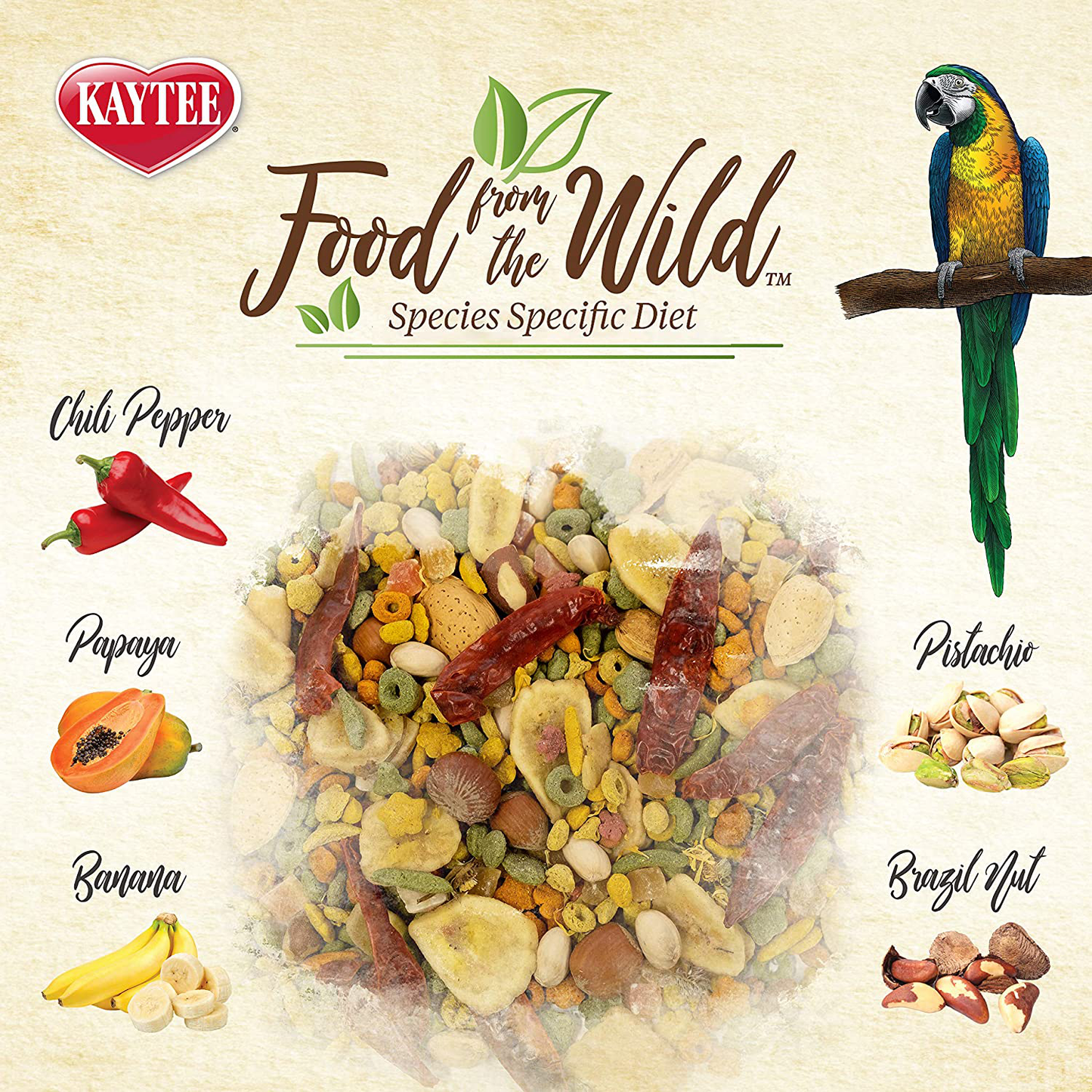 Kaytee Food from the Wild, Macaw Food, 2.5 Pounds