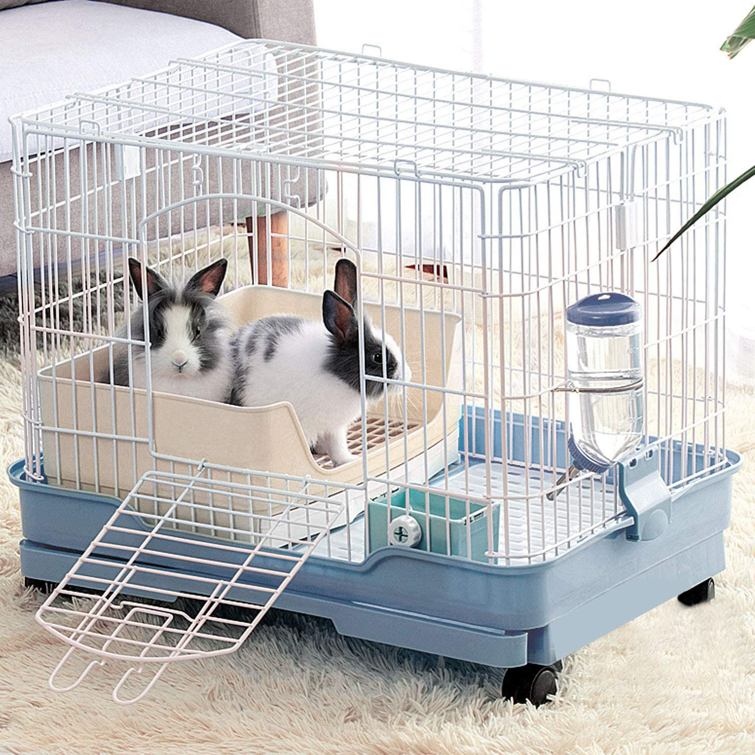 BWOGUE Large Rabbit Litter Box Toilet,Potty Trainer Corner Litter Bedding Box with Drawer Larger Pet Pan for Adult Guinea Pigs, Rabbits, Hamster, Chinchilla, Ferret, Galesaur, Small Animals Animals & Pet Supplies > Pet Supplies > Small Animal Supplies > Small Animal Bedding BWOGUE   