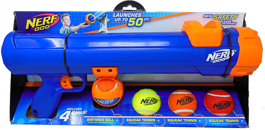 Nerf Dog Tennis Ball Blaster Animals & Pet Supplies > Pet Supplies > Dog Supplies > Dog Toys Nerf Dog 20 in Large Blaster with 4 Balls  