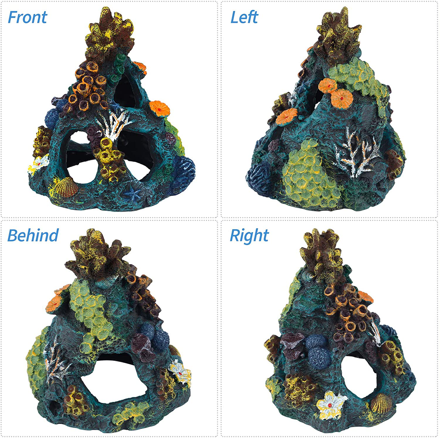 Uniclife Aquarium Decorations Resin Coral Rock Mountain Cave Fish Tank Decor Ornaments Fish House for Betta Rest Hide Play Breed Animals & Pet Supplies > Pet Supplies > Fish Supplies > Aquarium Decor Uniclife   