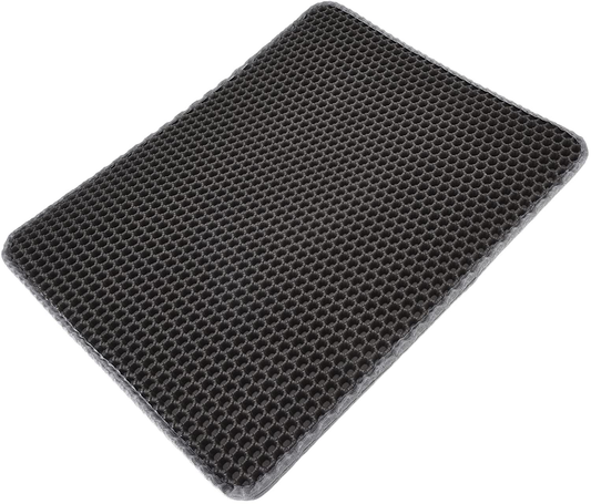 Cat Litter Pad, Cat Litter Mat anti Slip Double Layer for Cat Litter Box(Grey) Animals & Pet Supplies > Pet Supplies > Cat Supplies > Cat Litter Box Mats BTIHCEUOT Gray  