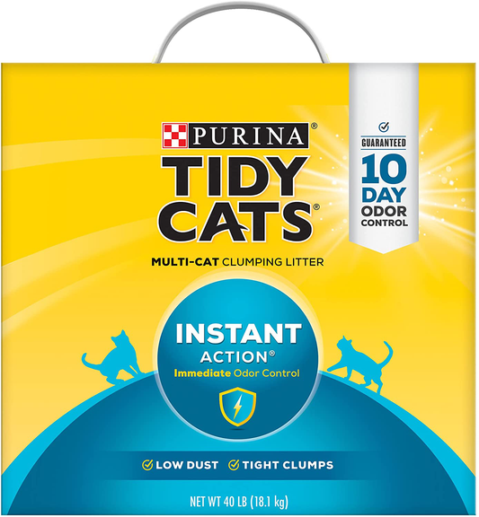 Purina Tidy Cats Instant Action Clumping Cat Litter - 40 Lb. Box (00070230107121) Animals & Pet Supplies > Pet Supplies > Cat Supplies > Cat Litter Purina Tidy Cats   