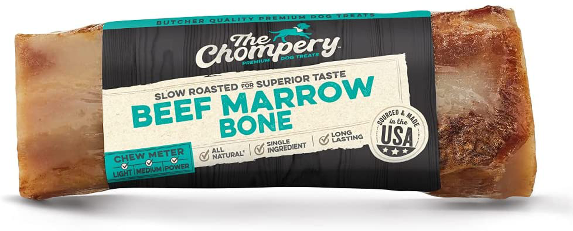 The Chompery - Premium Quality Bones, Treats and Chews for Your Dog - Delicious Single Ingredient Beef Knee Bones, Bully Sticks, Beef Windpipes, Pig Ears and Pork Bones for Small, Medium and Large Breeds and Power Chewers Animals & Pet Supplies > Pet Supplies > Bird Supplies > Bird Treats The Chompery Beef Marrow Bone  