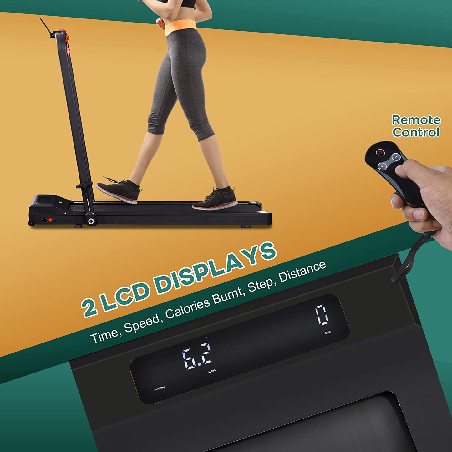 Soozier Folding Electric Treadmill, Low-Noise Walking, Jogging, Running Machine with 7.5 MPH Speed, LED Display and Remote Control for Home Gym Workouts Animals & Pet Supplies > Pet Supplies > Dog Supplies > Dog Treadmills Soozier   