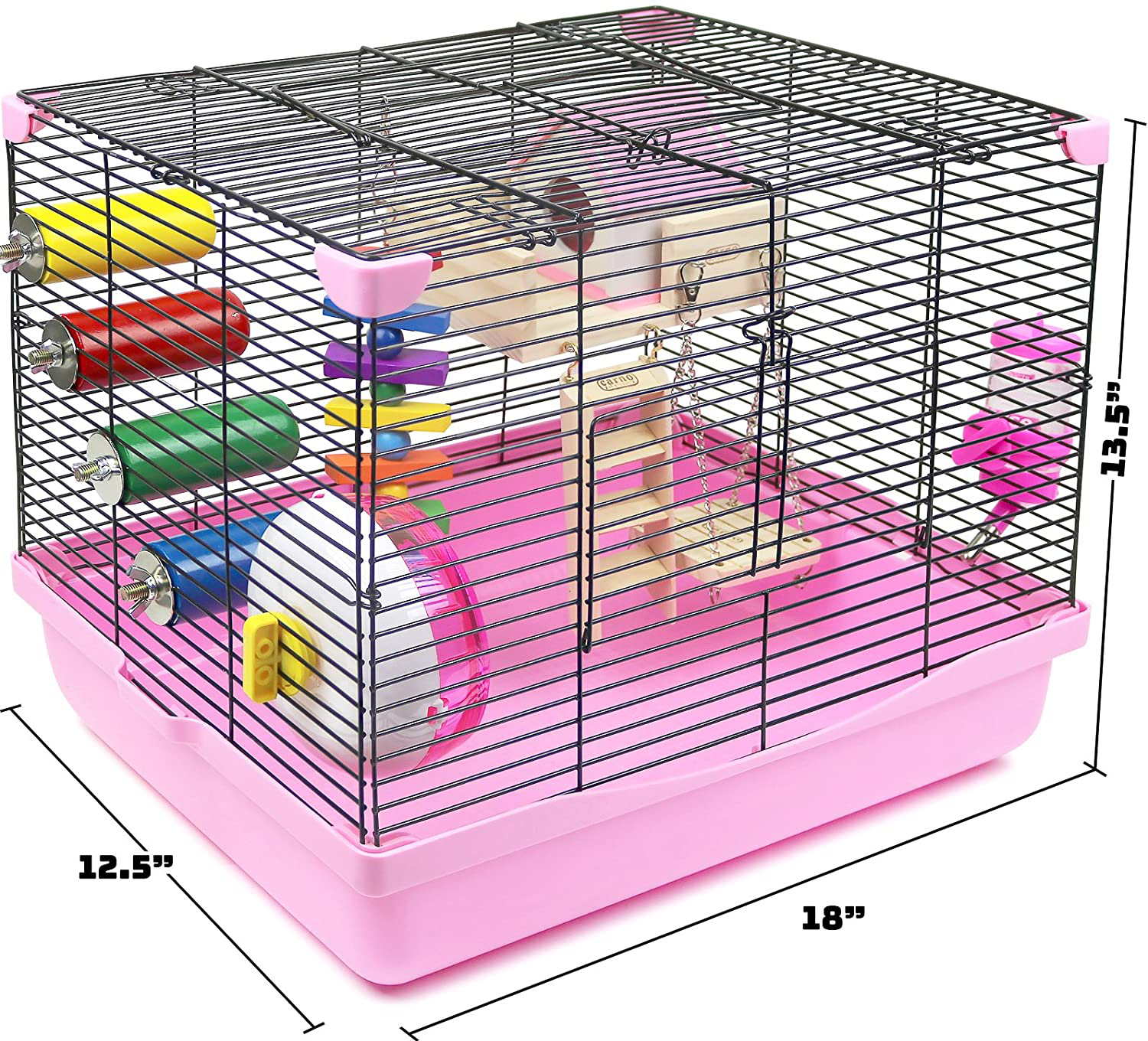 Galapet Hamster Cage with Wheel and Accessories Animals & Pet Supplies > Pet Supplies > Small Animal Supplies > Small Animal Habitats & Cages GalaPet   