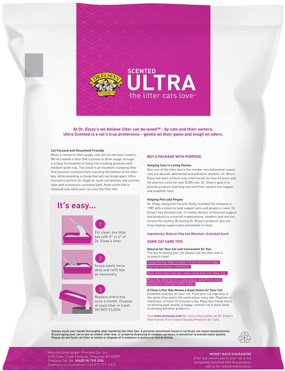 Dr. Elsey'S Ultra Scented Cat Litter,18 Lb / 8.16 Kg (Pack May Vary)