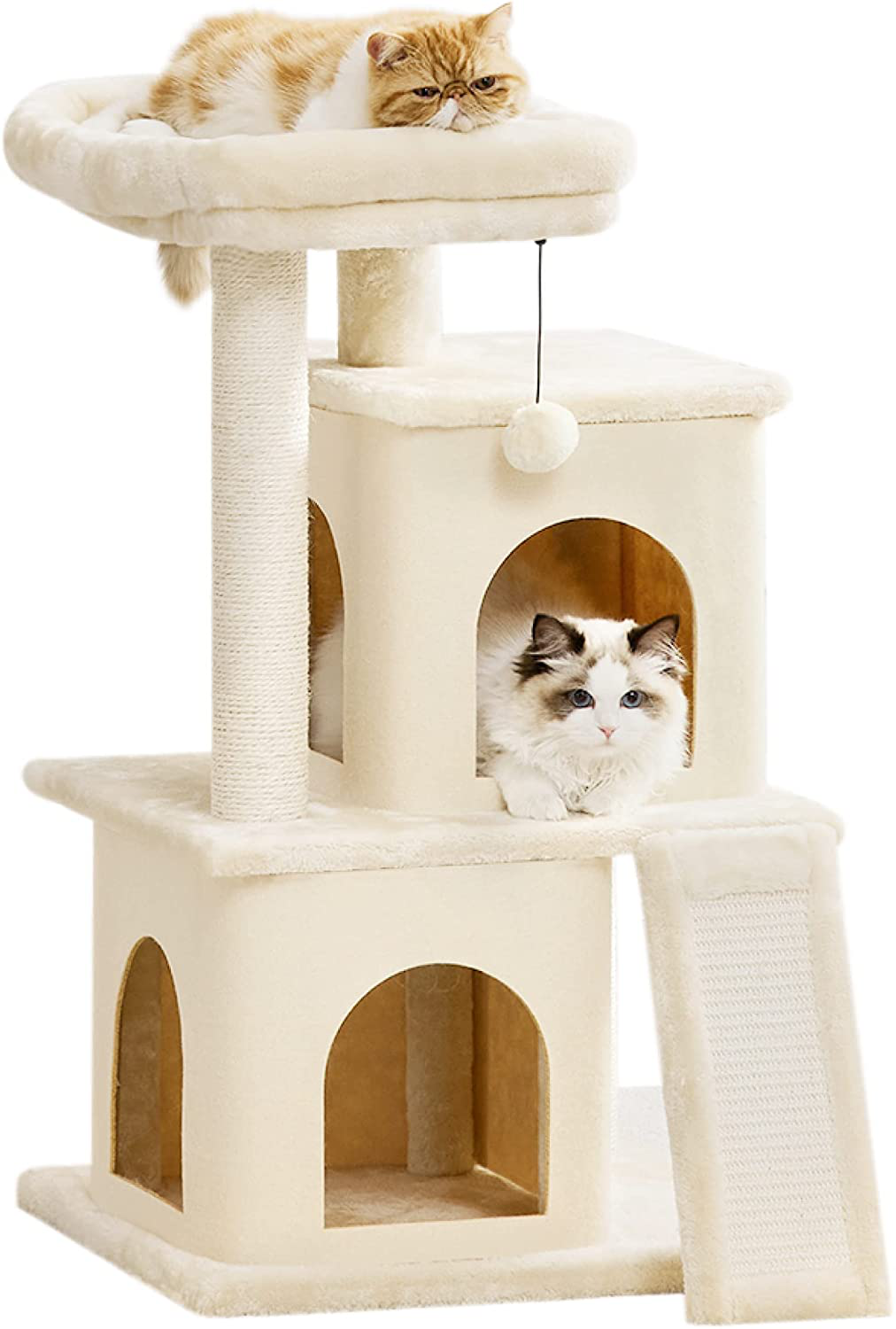 Lesure Cat Tree for Indoor Cats - Large Cat Tower Condos with Scratching Post and Platform, Multi-Level Pet Play House Stable Kitty Furniture, 34 Inches Tall Animals & Pet Supplies > Pet Supplies > Cat Supplies > Cat Furniture LE SURE   