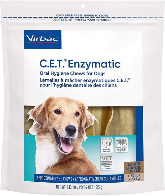 Virbac CET Enzymatic Oral Hygiene Chews for Dogs Animals & Pet Supplies > Pet Supplies > Small Animal Supplies > Small Animal Treats Virbac NEW Large  