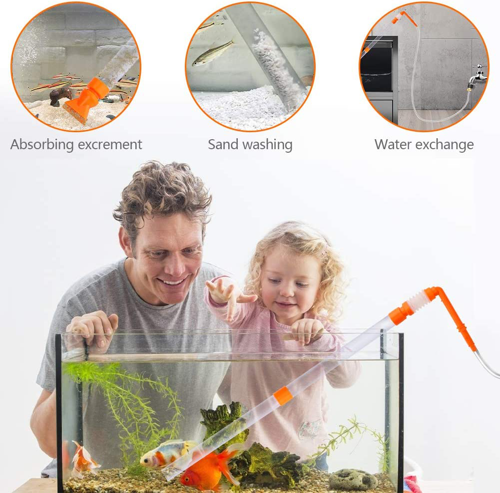 Allnice Aquarium Gravel Cleaner Fish Tank Cleaner Siphon Vacuum Pump with Air-Pressing Button and Water Flow Controller, Great for Water Changing Sand Washing Gravel Cleaning Animals & Pet Supplies > Pet Supplies > Fish Supplies > Aquarium Gravel & Substrates Allnice   