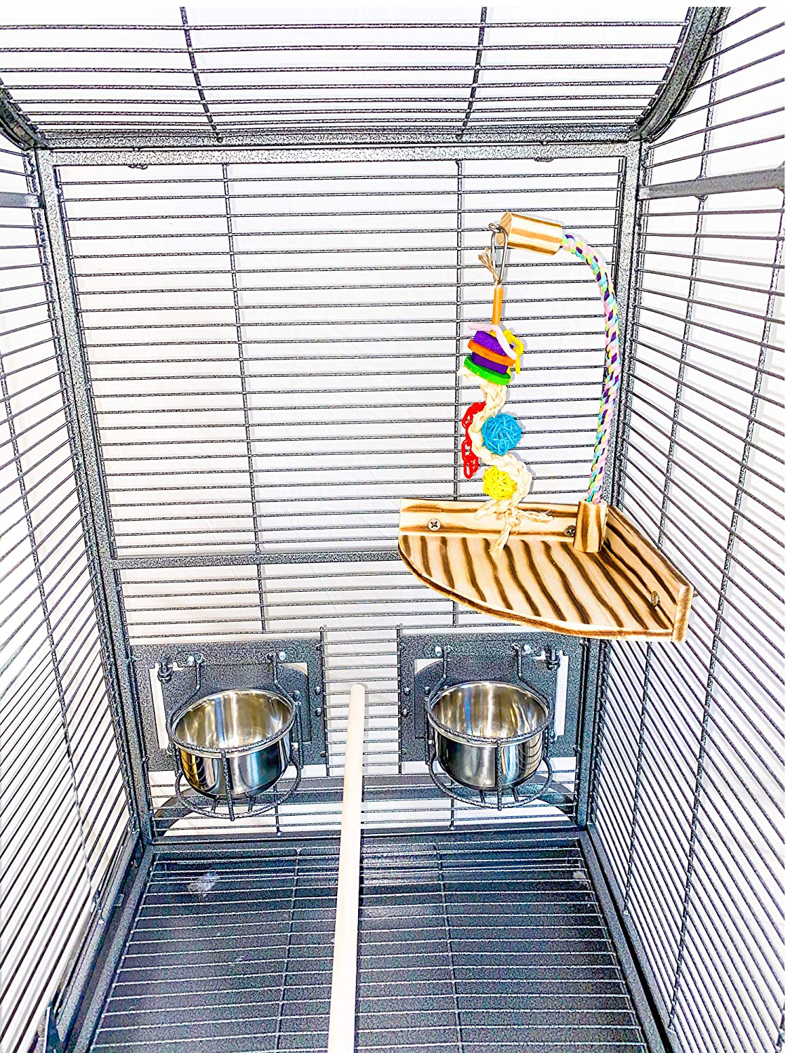 Birds LOVE Tigertail Play Gym Tabletop W Cup, Toy Hanger and Free Parrot Toy Included! - Choose Style and Size Animals & Pet Supplies > Pet Supplies > Bird Supplies > Bird Cages & Stands Birds LOVE   