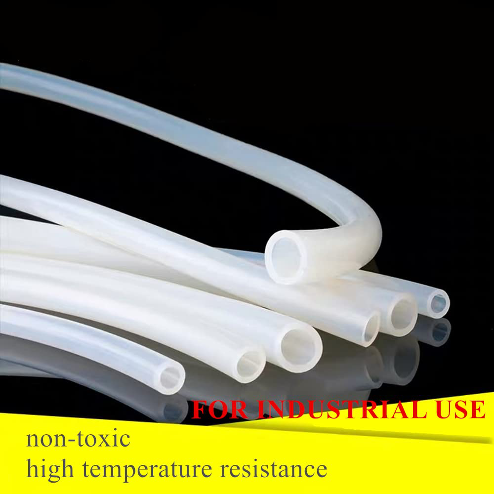 JUNZHIDA Silicone Tubing 1/2 Inch ID X 3/4 Inch OD Silicone Rubber Tube for Pump Transfer, Industrial Use Tube 10Ft