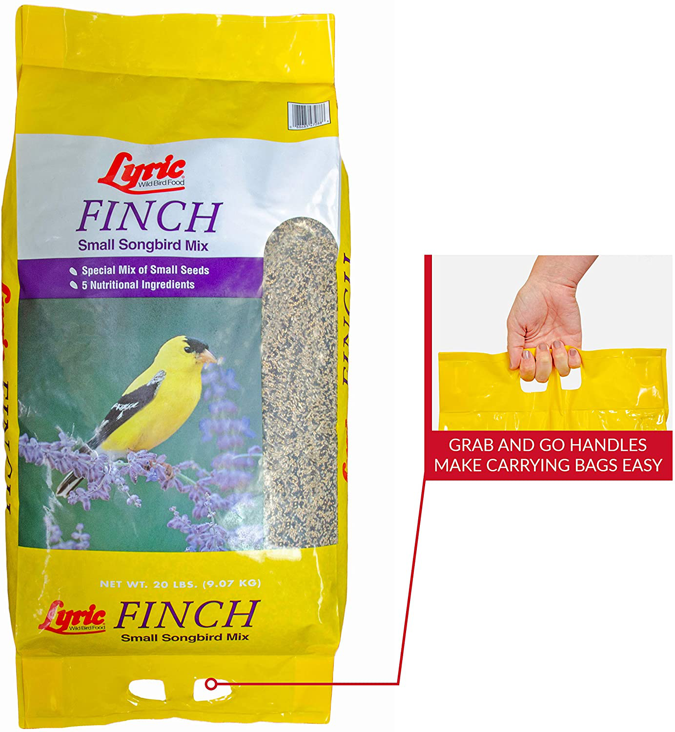 Lyric 2647408 Finch Small Songbird Wild Bird Mix, 20 Lb, Multi Animals & Pet Supplies > Pet Supplies > Bird Supplies > Bird Food Lyric   