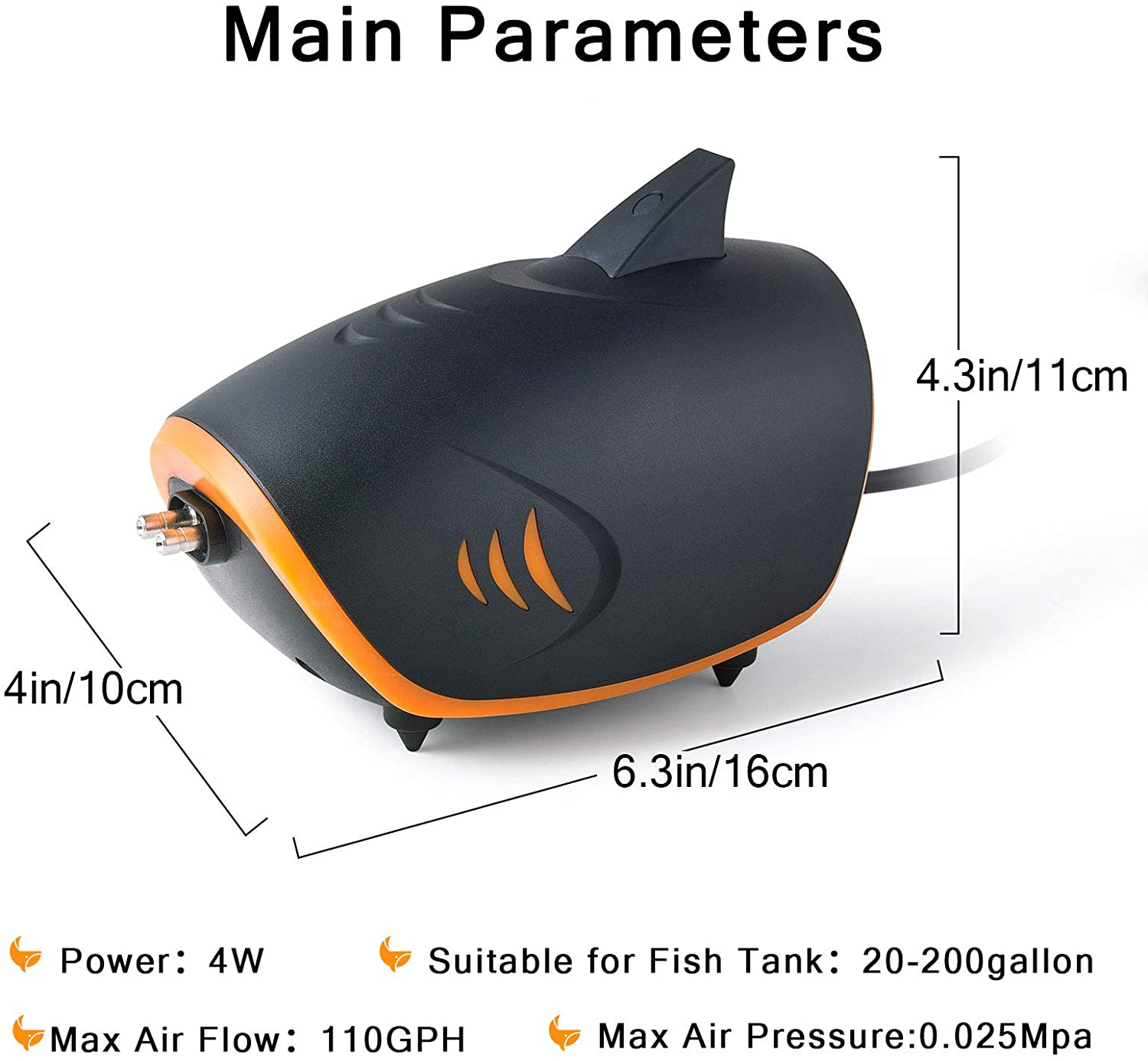Aquarium Air Pump - Aquamiracle Fish Tank Aerator Bubbler Oxygen Pump – KOL  PET