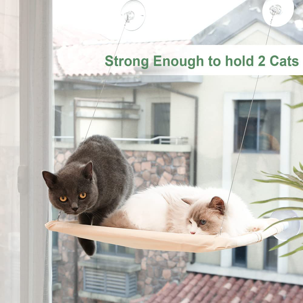 Cat Window Perch Bed Seat - Indoor Cat Supplies Window Hammock, Kitty Bed Stuff, Hanging Pet Window Shelf Furniture, Heavy Duty Safe Kitten Bed, Suitable for Large and Small Cats, Holds up to 30 Lbs Animals & Pet Supplies > Pet Supplies > Cat Supplies > Cat Furniture Bosvofe   