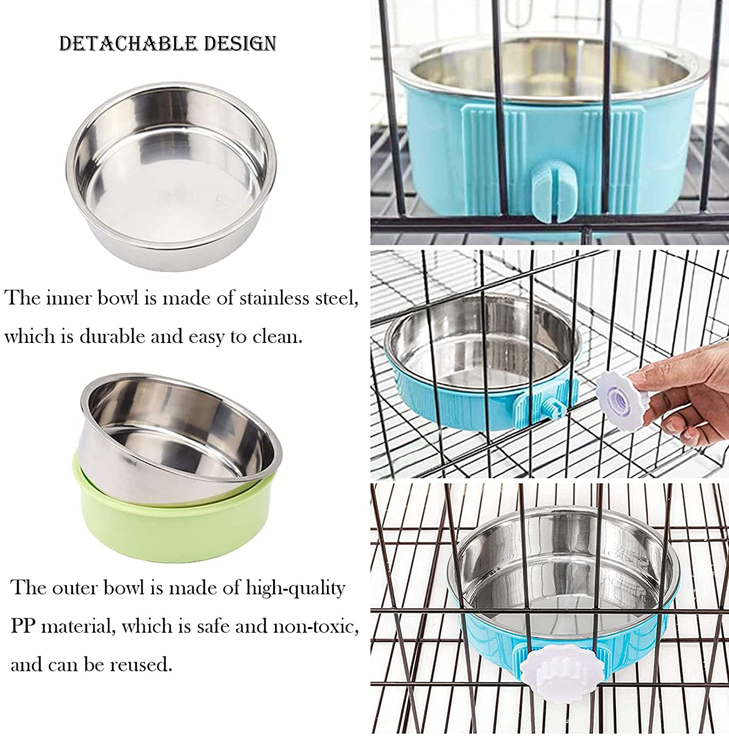 Kathson Rabbit Litter Box Small Animal Potty Trainer Corner Pet Toilet Guinea Pig Litter Bedding Pan with 2 Pcs Pet Removable Hanging Bowls for Rabbits Chinchillas Guinea Pigs Ferrets Animals & Pet Supplies > Pet Supplies > Small Animal Supplies > Small Animal Bedding kathson   