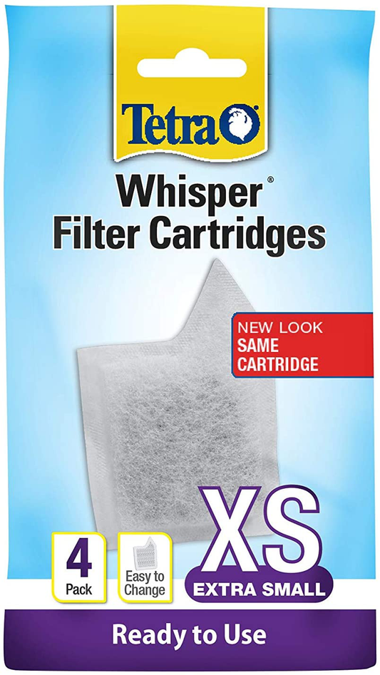 Tetra Whisper Filter Cartridges 4 Count, Extra Small, for Aquarium Filtration (Aq-78052),White