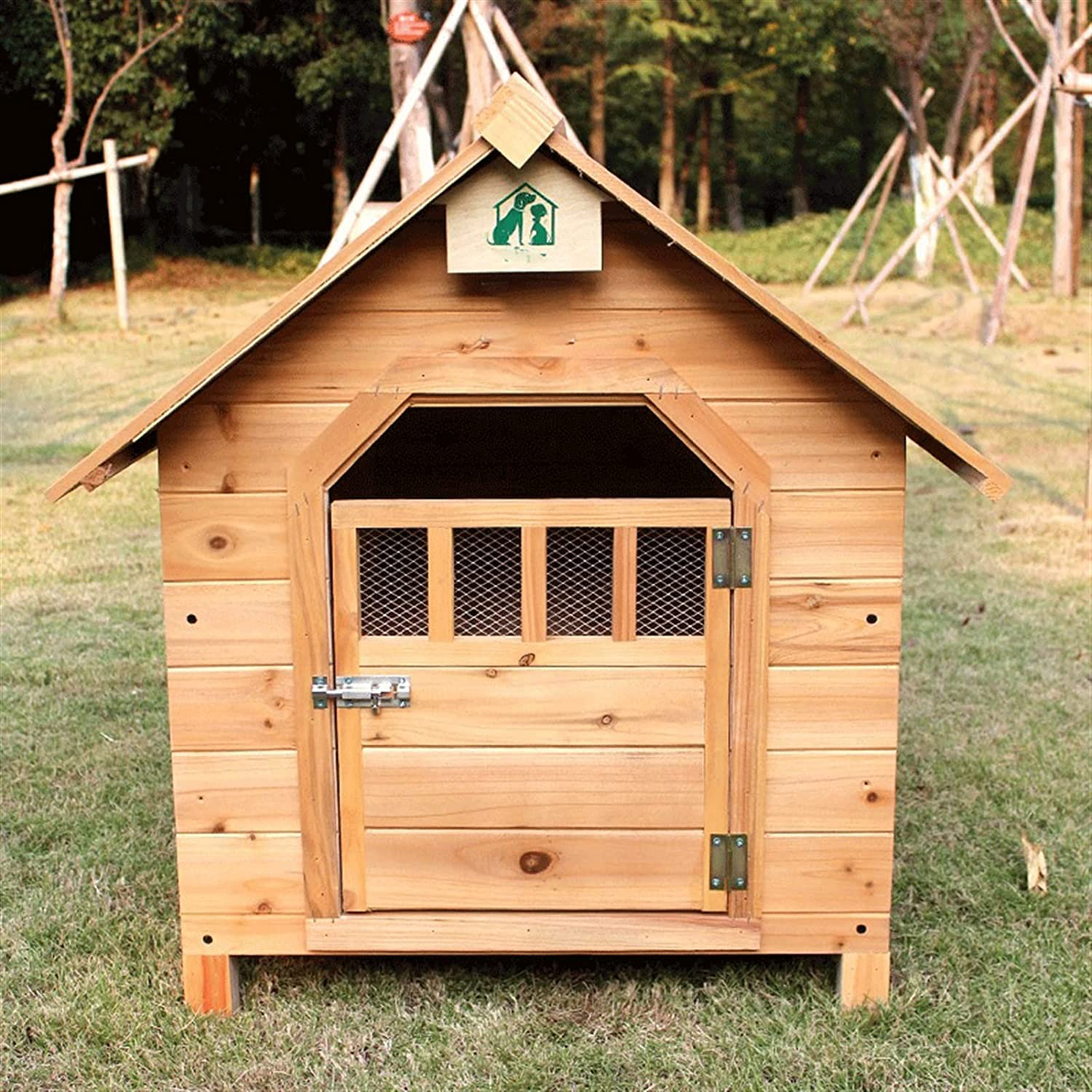 QXWJ Dog House,Wooden Outdoor with Door Window Pet Log Cabin Kennel,Weather Resistant Waterproof Home Pet Furniture,For Small Medium Large Animals Animals & Pet Supplies > Pet Supplies > Dog Supplies > Dog Houses QXWJ   