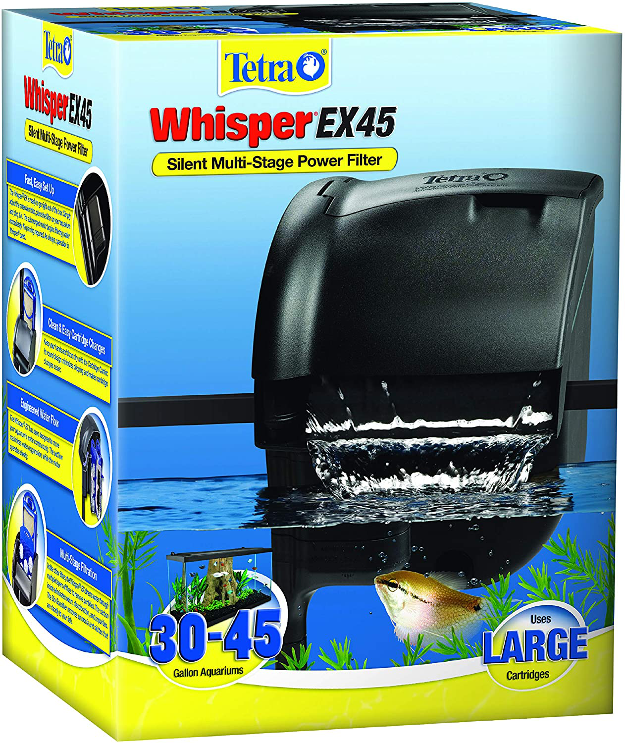 Tetra Whisper EX Silent Multi-Stage Power Filter for Aquariums