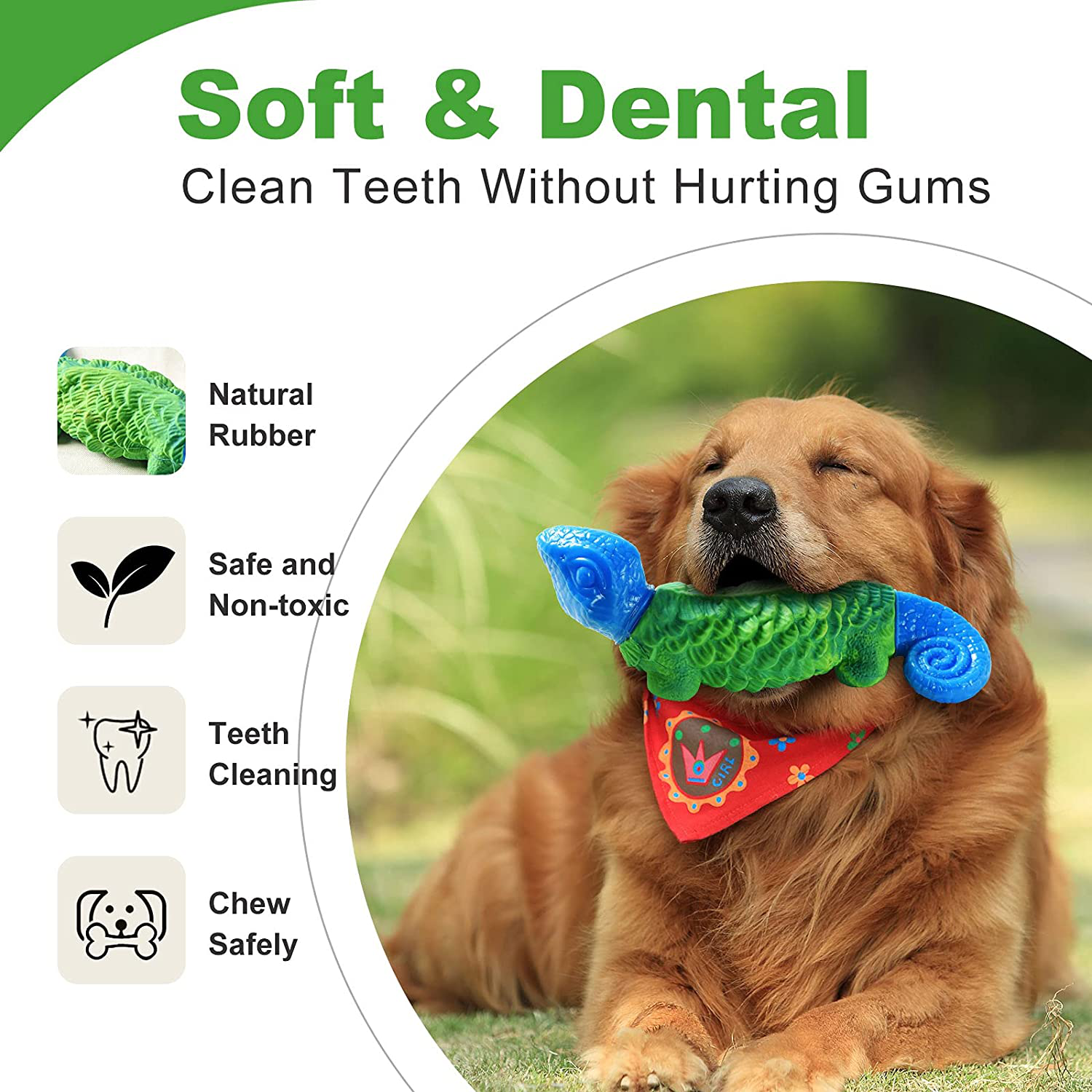 German Shepherd Dog Chew Toys for Aggressive Chewers,Indestructible Beef  Flavored Tough Durable Dog Bone Toy Natural Rubber Teeth Cleaning Chews for