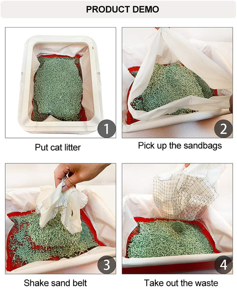 Ruiqas Cat Litter Box Liner 20Pcs/Set, Cat Litter Box Tray Reusable Strong Durable Pet Lifter Sifter Bag Animals & Pet Supplies > Pet Supplies > Cat Supplies > Cat Litter Box Liners Ruiqas   