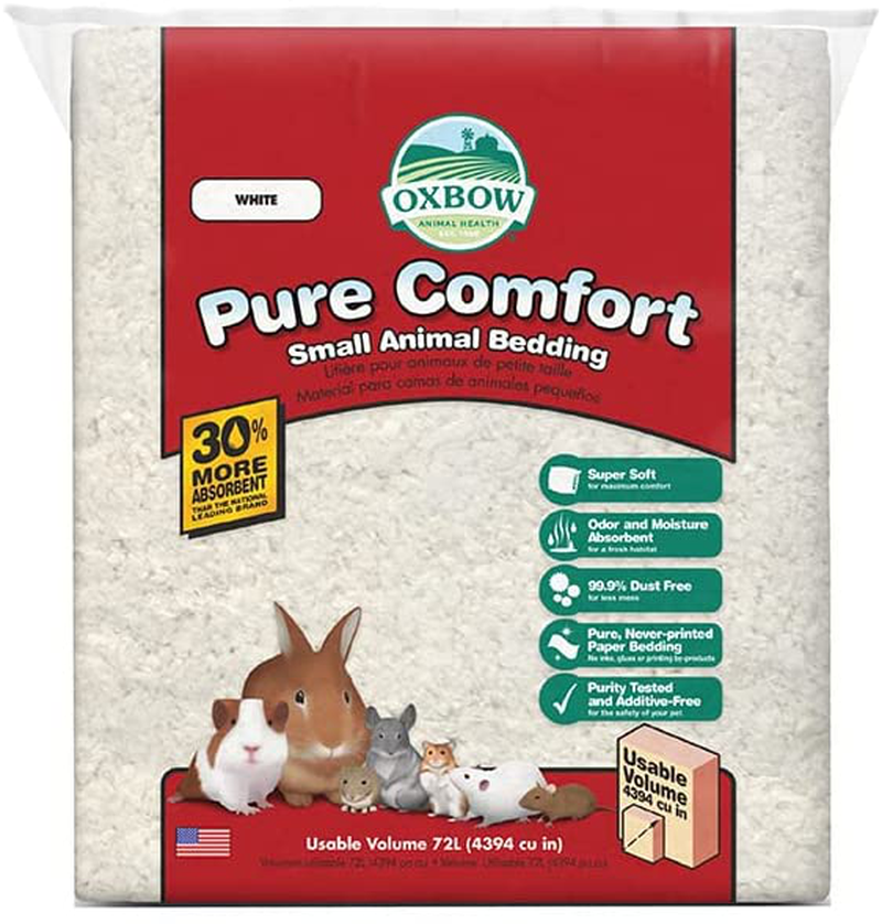 Oxbow Pure Comfort Small Animal Bedding - Odor & Moisture Absorbent, Dust-Free Bedding for Small Animals