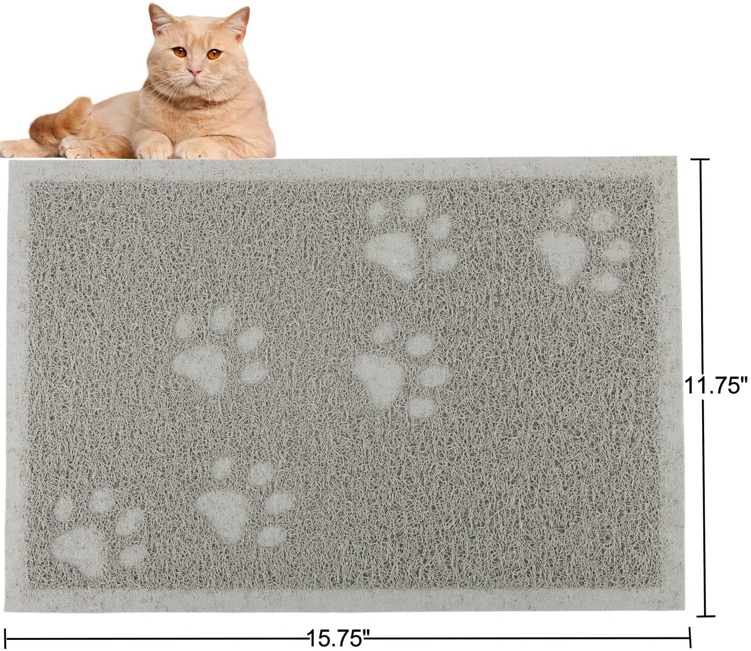 URDOGSL Cat Litter Mat, Premium Durable Cat Litter Trapping Mat for Litter Boxes, Water Resistant and Scatter Control Cat Feeding Mat, Non-Slip Backing, Easy to Clean Animals & Pet Supplies > Pet Supplies > Cat Supplies > Cat Litter Box Mats URDOGSL   