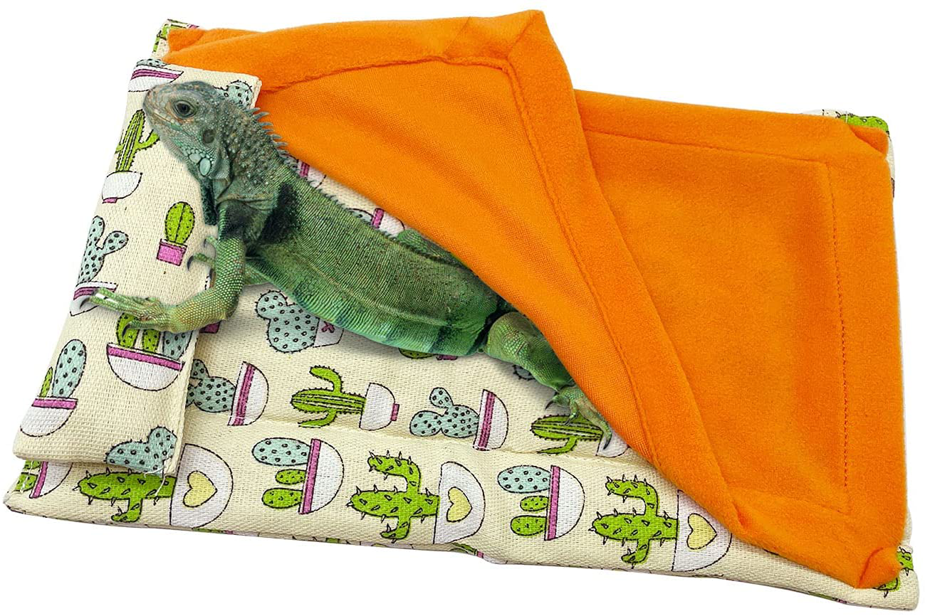 Tfwadmx Reptile Sleeping Bag Lizard Bedding with Pillow and Blanket Hideout Habitat with Soft Pad Bearded Dragon Hammock for Leopard Gecko, Rat, Hamster and Little Animal Sleepy Bed