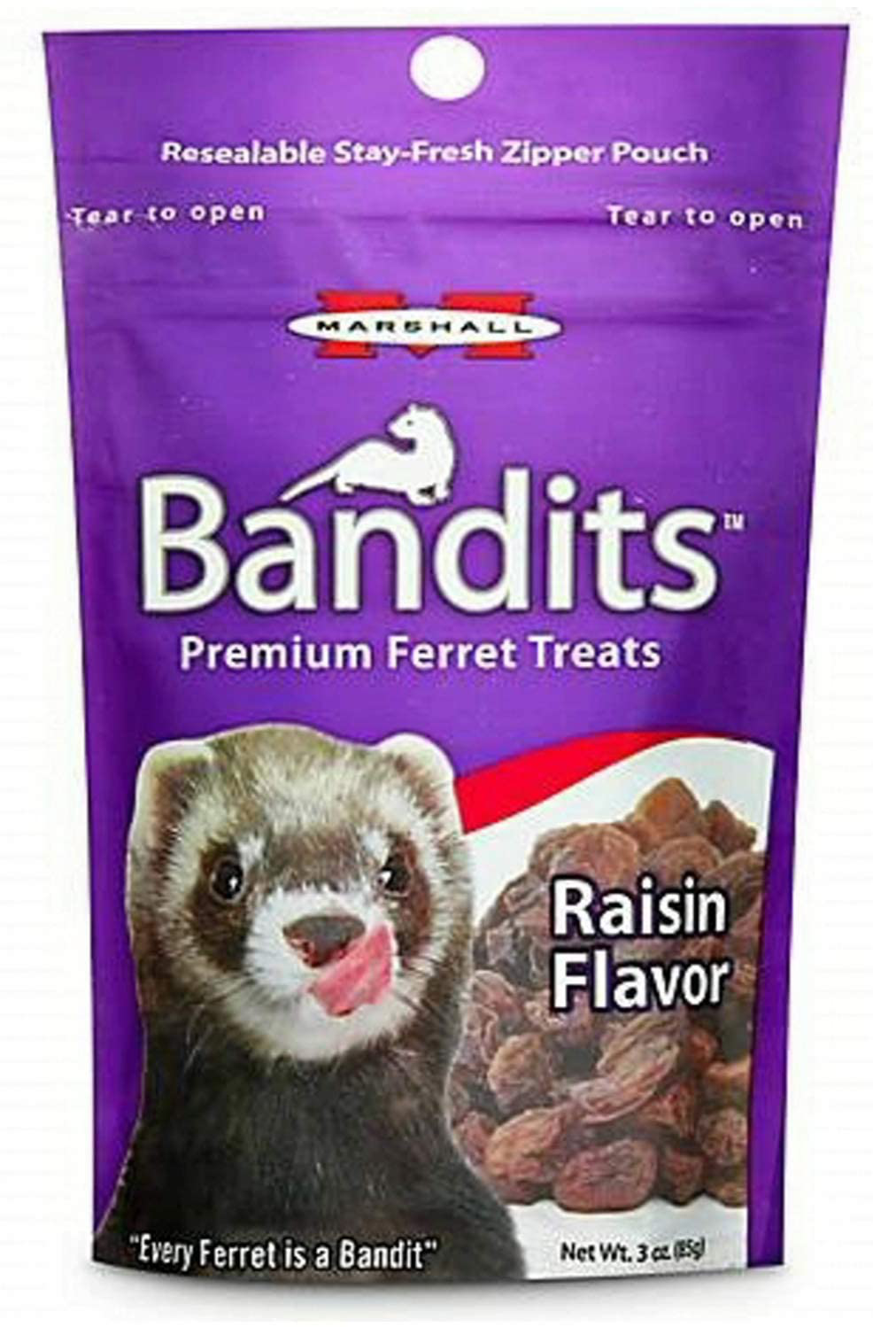 Marshall Bandits Ferret Treat Raisin 1.875Lbs (10 X 3Oz) Animals & Pet Supplies > Pet Supplies > Small Animal Supplies > Small Animal Treats Marshall   