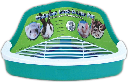 Ware Manufacturing Plastic Scatterless Lock-N-Litter Small Pet Pan (Colors May Vary) Animals & Pet Supplies > Pet Supplies > Small Animal Supplies > Small Animal Bedding Ware Manufacturing   