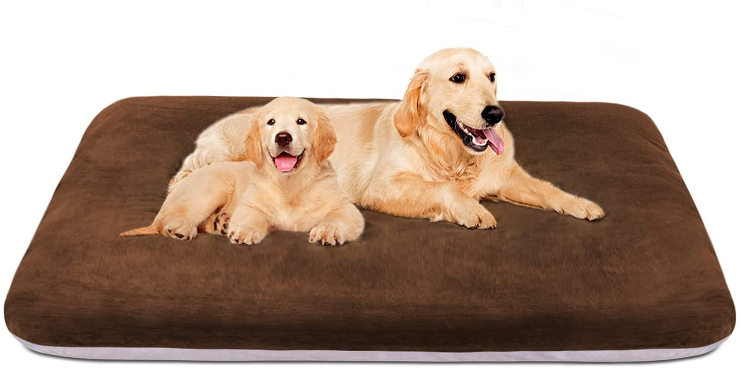 Magic Dog Super Soft Large Dog Bed Orthopedic Foam Pet Beds for Medium, Large, and Jumbo Dogs, Washable Dog Sleeping Mattress with Removable Cover and anti Slip Bottom, Multiple Colors Animals & Pet Supplies > Pet Supplies > Dog Supplies > Dog Beds Magic Dog Dark Brown Jumbo (Pack of 1) 