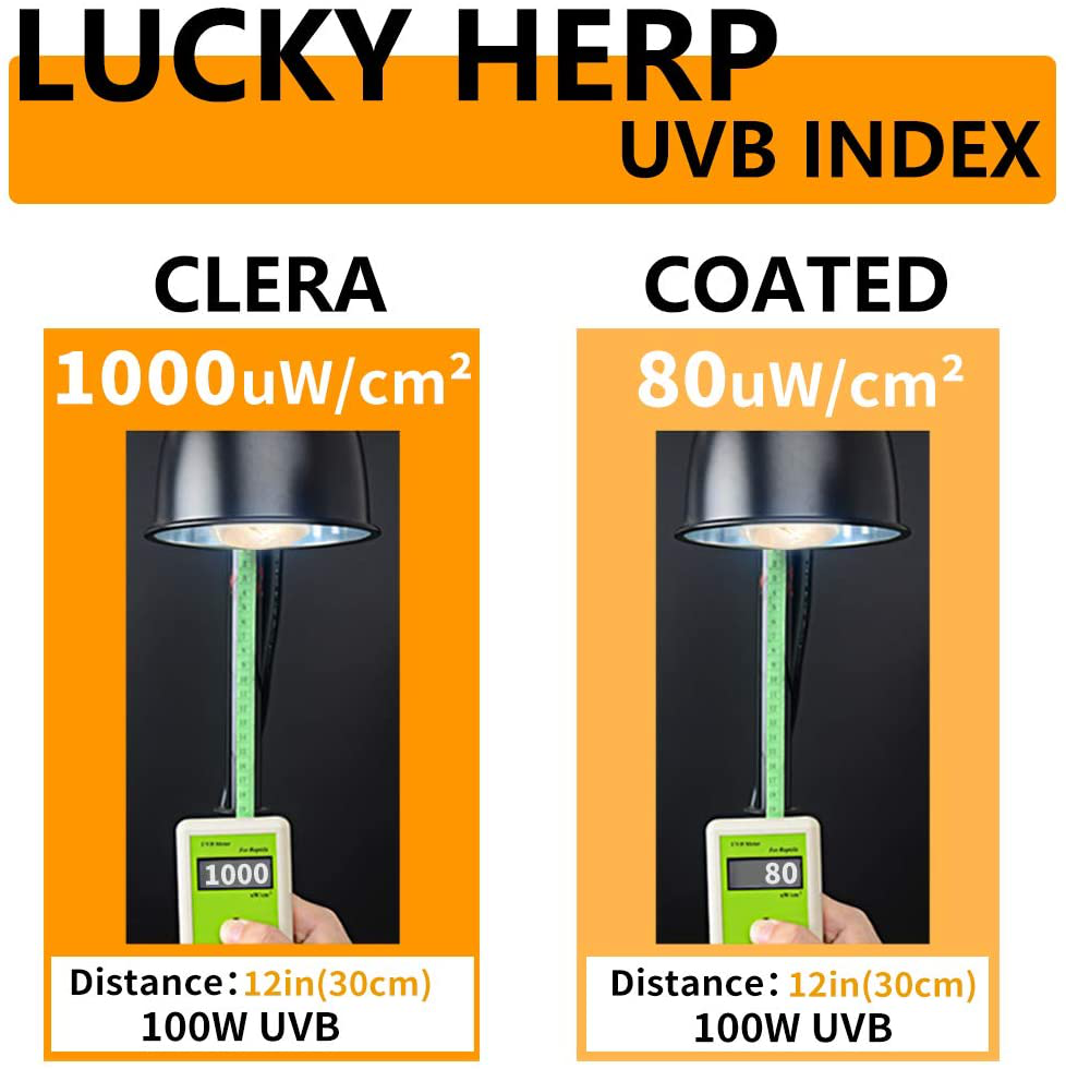 LUCKY HERP 100 Watt UVA UVB Mercury Vapor Bulb Self-Ballasted UV Heat Lamp/Bulb/Light for Reptile and Amphibian(100W Coated)