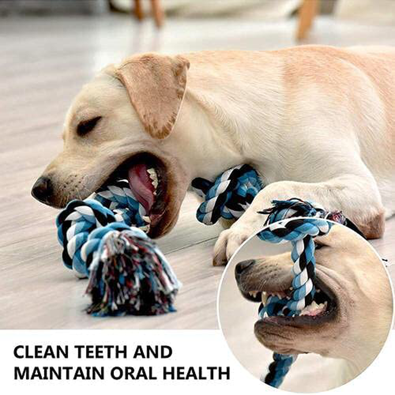 JR MODA Dog Tug Toy for Large Dogs, 3 Feet 5 Knots Indestructible Dog Rope Toy for Aggressive Chewers, Dog Chew Toys Tough Nature Cotton for Medium and Large Breed Animals & Pet Supplies > Pet Supplies > Dog Supplies > Dog Toys JR MODA   