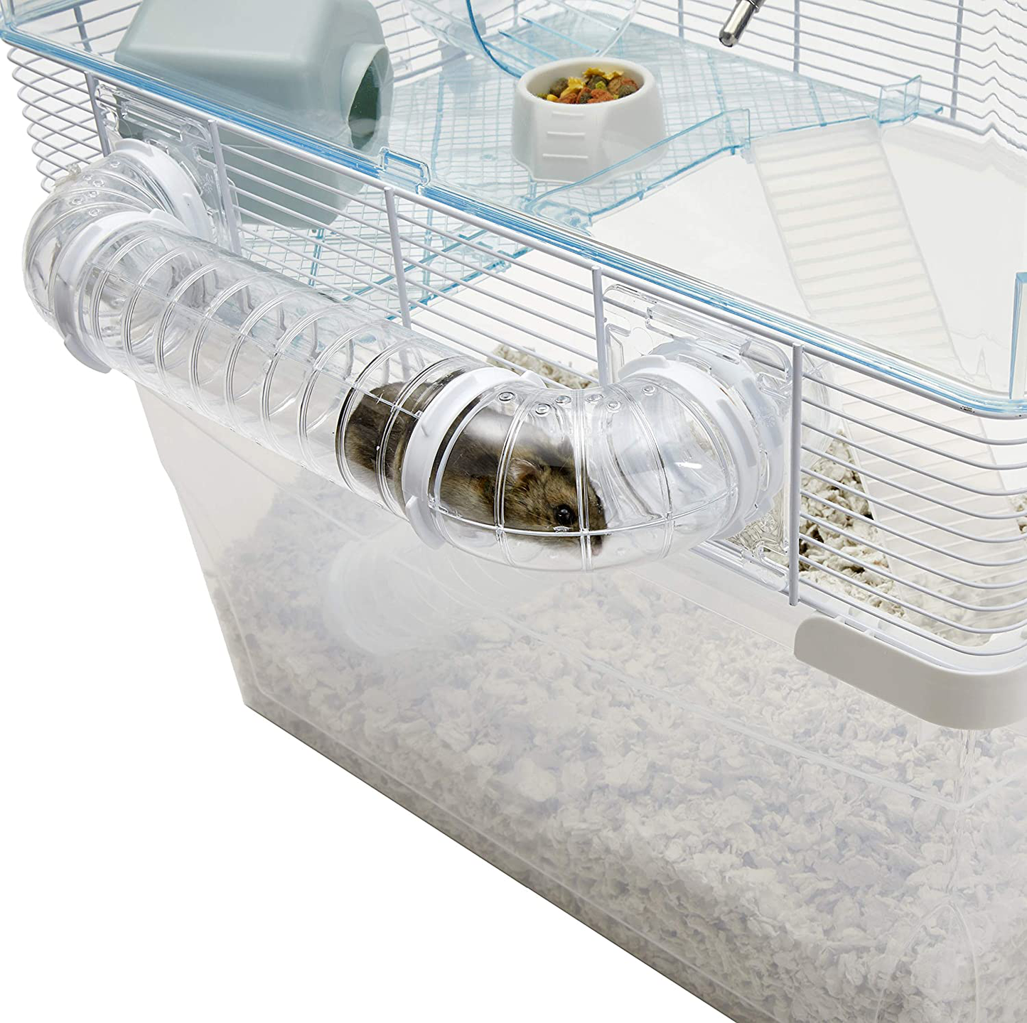 Duna Space Gerbil & Hamster Cage, Extra-Deep 11.5-Inch Base Promotes Instinctual Burrowing While Containing Litter & Debris, Includes ALL Accessories and Play Tunnels, 22.6L X 18.7W X 21.5 Inches Animals & Pet Supplies > Pet Supplies > Small Animal Supplies > Small Animal Habitat Accessories Ferplast   