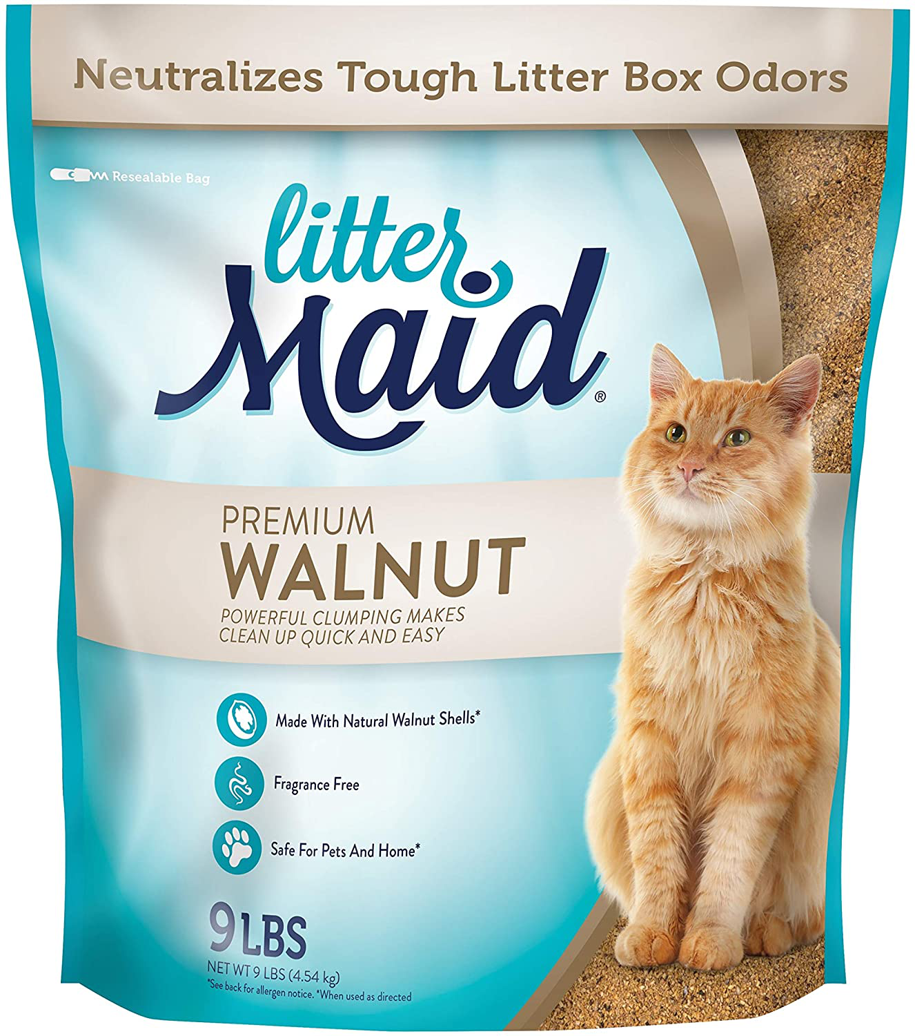 Littermaid Premium Walnut Clumping Litter Animals & Pet Supplies > Pet Supplies > Cat Supplies > Cat Litter LitterMaid 9 Pound (Pack of 1)  